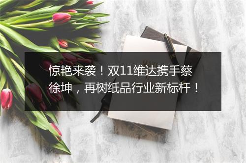 惊艳来袭！双11维达携手蔡徐坤，再树纸品行业新标杆！