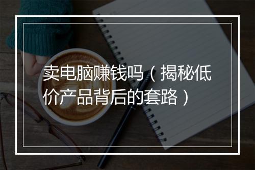 卖电脑赚钱吗（揭秘低价产品背后的套路）