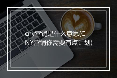 cny营销是什么意思(CNY营销你需要有点计划)