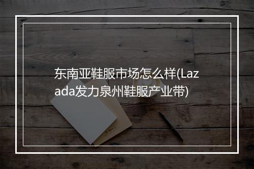 东南亚鞋服市场怎么样(Lazada发力泉州鞋服产业带)