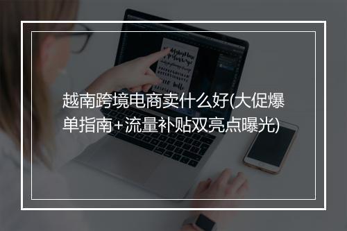 越南跨境电商卖什么好(大促爆单指南+流量补贴双亮点曝光)