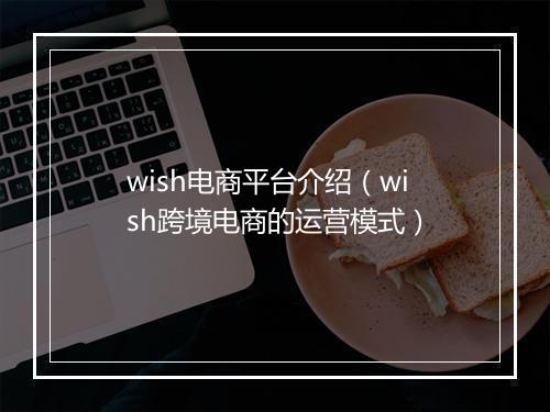wish电商平台介绍（wish跨境电商的运营模式）