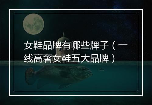 女鞋品牌有哪些牌子（一线高奢女鞋五大品牌）