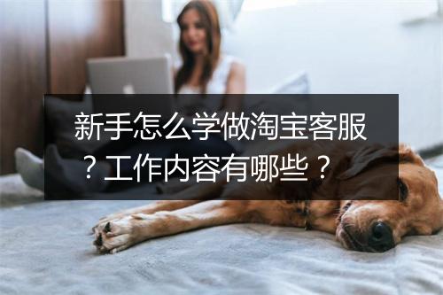 新手怎么学做淘宝客服？工作内容有哪些？
