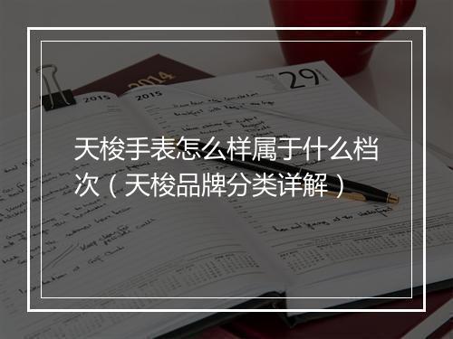 天梭手表怎么样属于什么档次（天梭品牌分类详解）