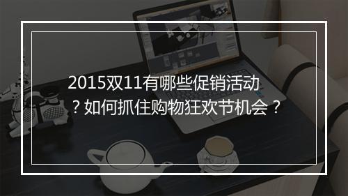2015双11有哪些促销活动？如何抓住购物狂欢节机会？