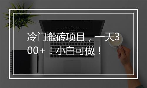 冷门搬砖项目，一天300+！小白可做！