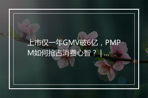 上市仅一年GMV破6亿，PMPM如何抢占消费心智？ | 新势力