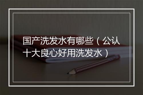 国产洗发水有哪些（公认十大良心好用洗发水）
