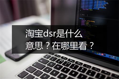 淘宝dsr是什么意思？在哪里看？