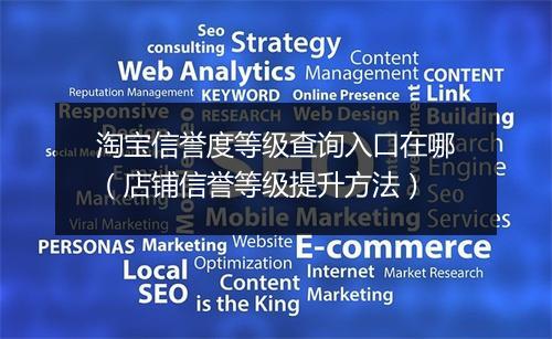 淘宝信誉度等级查询入口在哪（店铺信誉等级提升方法）