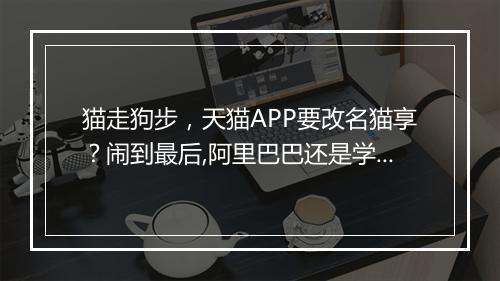 猫走狗步，天猫APP要改名猫享？闹到最后,阿里巴巴还是学了京东
