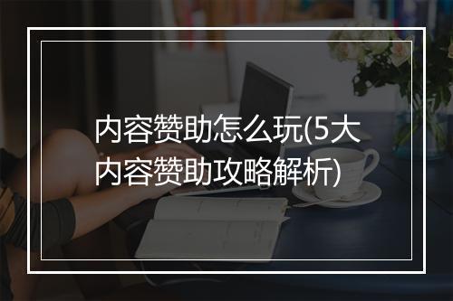 内容赞助怎么玩(5大内容赞助攻略解析)