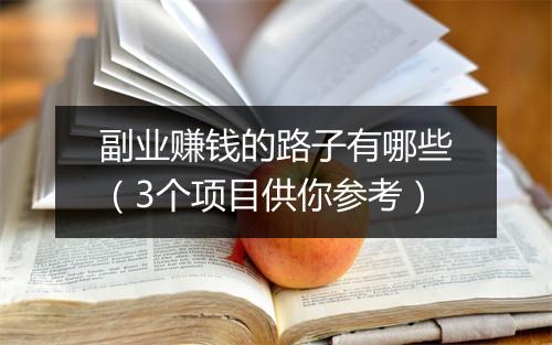 副业赚钱的路子有哪些（3个项目供你参考）