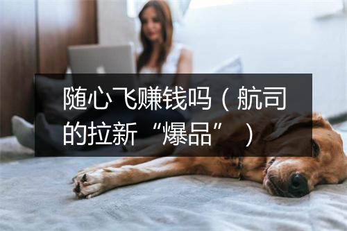 随心飞赚钱吗（航司的拉新“爆品”）