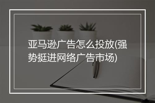 亚马逊广告怎么投放(强势挺进网络广告市场)