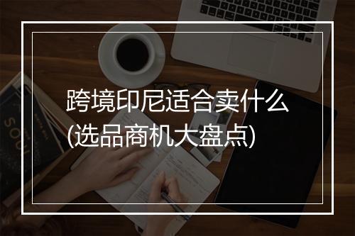 跨境印尼适合卖什么(选品商机大盘点)