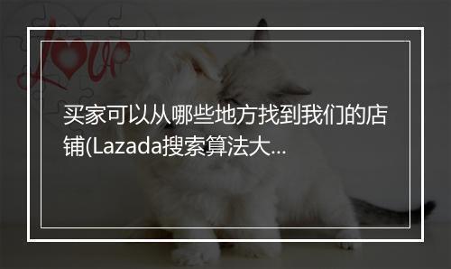 买家可以从哪些地方找到我们的店铺(Lazada搜索算法大公开)
