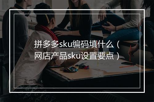 拼多多sku编码填什么（网店产品sku设置要点）