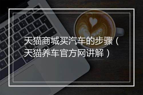 天猫商城买汽车的步骤（天猫养车官方网讲解）