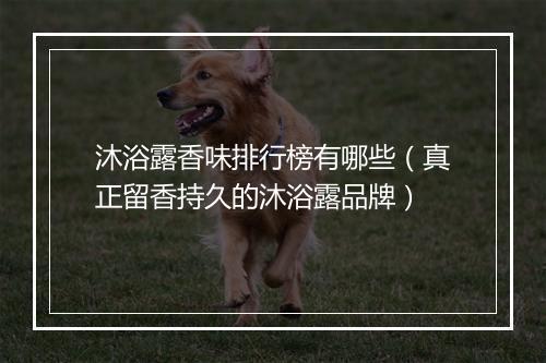 沐浴露香味排行榜有哪些（真正留香持久的沐浴露品牌）