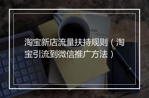 淘宝新店流量扶持规则（淘宝引流到微信推广方法）