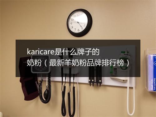 karicare是什么牌子的奶粉（最新羊奶粉品牌排行榜）