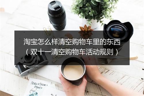 淘宝怎么样清空购物车里的东西（双十一清空购物车活动规则）