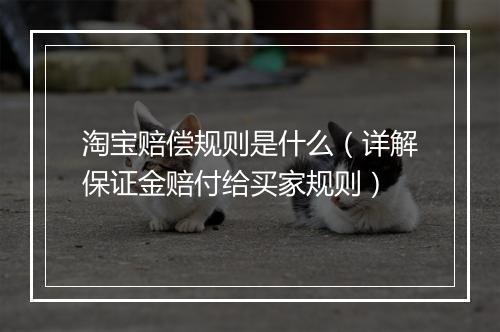 淘宝赔偿规则是什么（详解保证金赔付给买家规则）