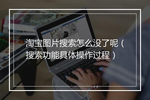 淘宝图片搜索怎么没了呢（搜索功能具体操作过程）