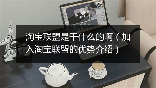 淘宝联盟是干什么的啊（加入淘宝联盟的优势介绍）