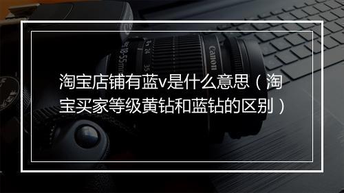 淘宝店铺有蓝v是什么意思（淘宝买家等级黄钻和蓝钻的区别）