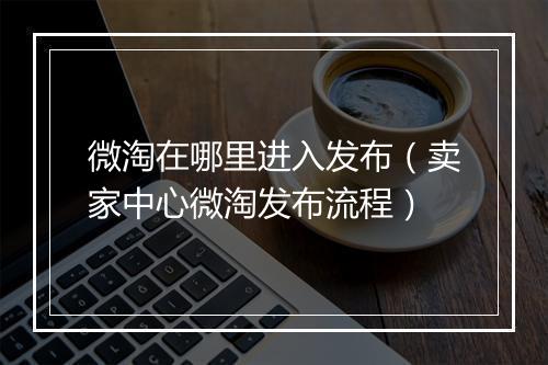 微淘在哪里进入发布（卖家中心微淘发布流程）