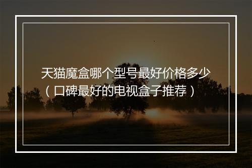 天猫魔盒哪个型号最好价格多少（口碑最好的电视盒子推荐）