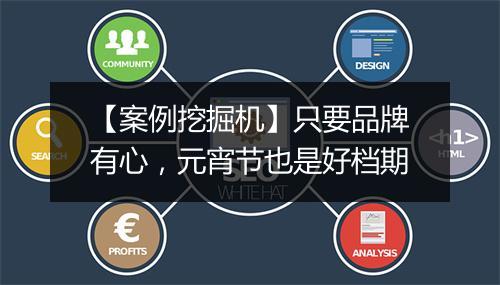 【案例挖掘机】只要品牌有心，元宵节也是好档期