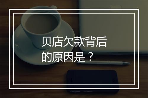 贝店欠款背后的原因是？