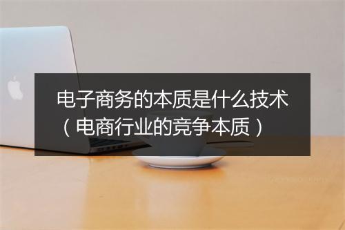 电子商务的本质是什么技术（电商行业的竞争本质）
