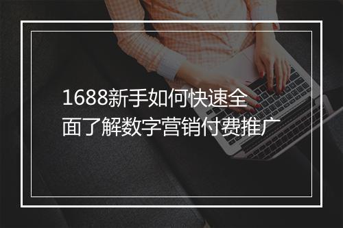 1688新手如何快速全面了解数字营销付费推广