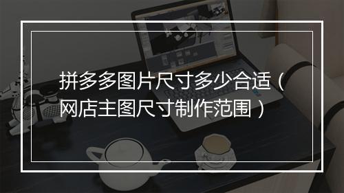 拼多多图片尺寸多少合适（网店主图尺寸制作范围）