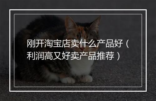 刚开淘宝店卖什么产品好（利润高又好卖产品推荐）