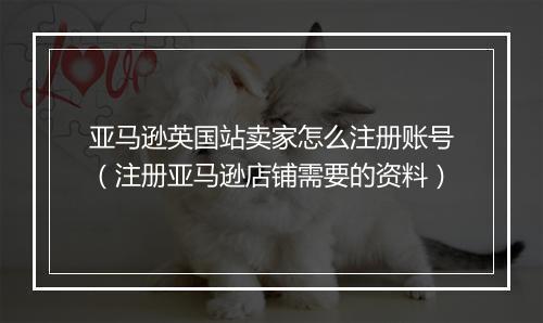 亚马逊英国站卖家怎么注册账号（注册亚马逊店铺需要的资料）