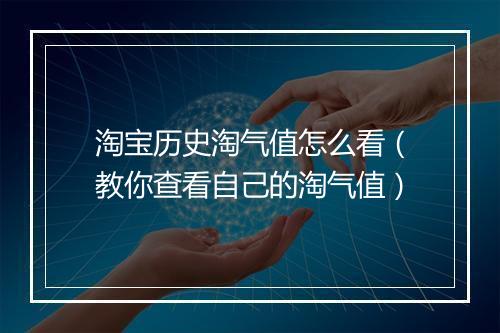 淘宝历史淘气值怎么看（教你查看自己的淘气值）