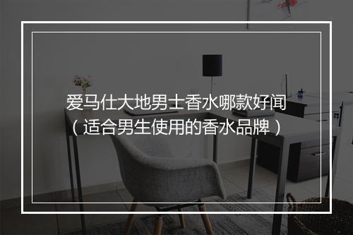 爱马仕大地男士香水哪款好闻（适合男生使用的香水品牌）