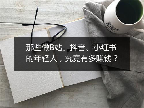 那些做B站、抖音、小红书的年轻人，究竟有多赚钱？