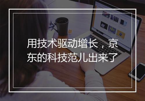 用技术驱动增长，京东的科技范儿出来了