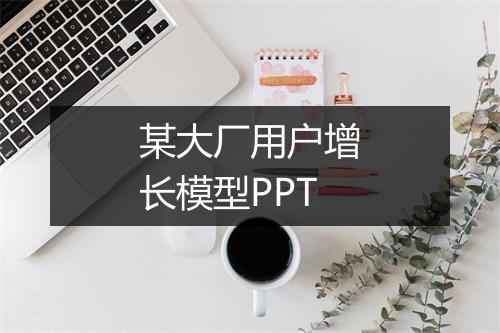 某大厂用户增长模型PPT