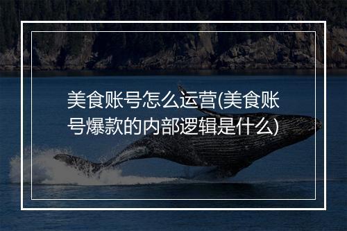 美食账号怎么运营(美食账号爆款的内部逻辑是什么)