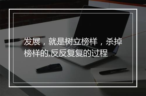 发展，就是树立榜样，杀掉榜样的,反反复复的过程