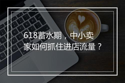 618蓄水期，中小卖家如何抓住进店流量？