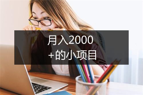 月入2000+的小项目
